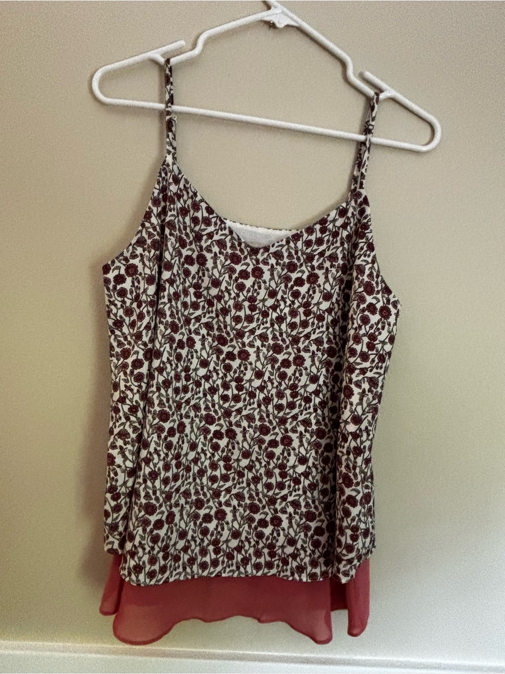 LOFT Floral Layered Tank Top Size Small NWT